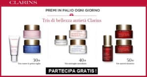 Vinci-un-kit-di-cosmetici-Clarins-gratis