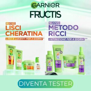 diventa tester garnier fructis liscio cheratina o metodo liscio