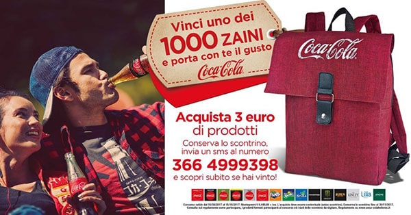 Concorso Con Coca Cola Vinci Uno Zaino