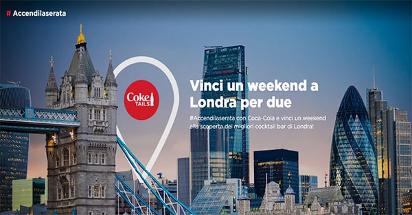 concorso Coca-Cola Accendi la serata e vinci Londra