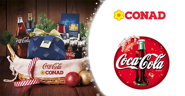 Concorso Vinci un cesto di Natale con Coca-Cola e Conad