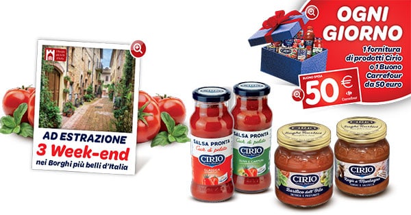 Concorso Vinci Cirio con Carrefour 2017