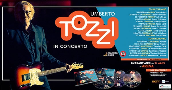 Concorso RTL 102.5 Vinci gratis Umberto Tozzi In Concerto