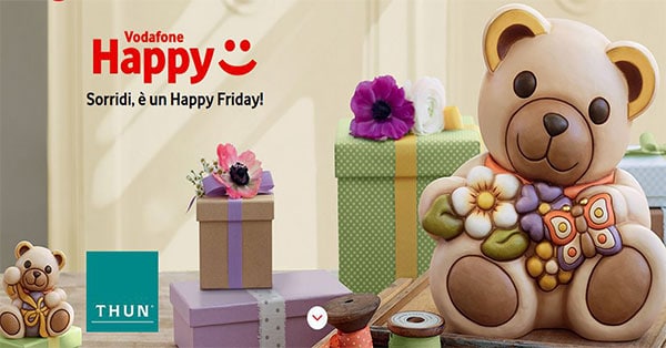 Buono sconto Thun in regalo con Vodafone Happy Friday