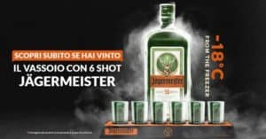 Vinci vassoi con 6 shot e Jägermeister Party