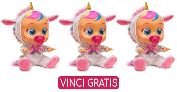 Vinci gratis Cry Baby Unicorno