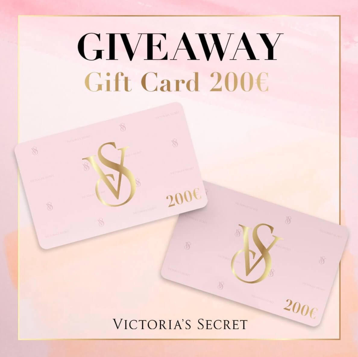giveaway victoria's secret vinci gift card da €200