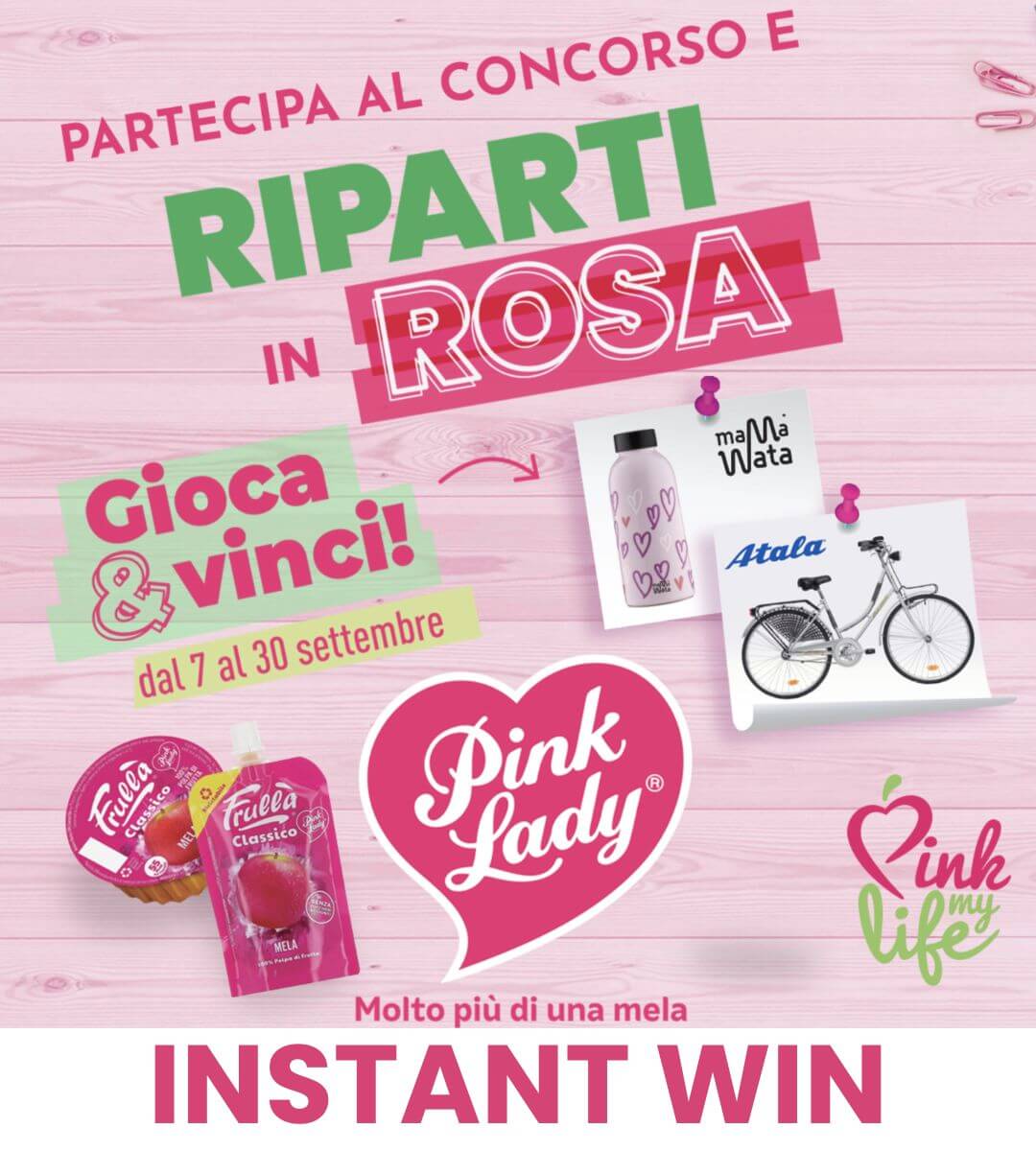 concorso instant win riparti in rosa con pink lady