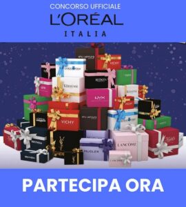 Concorso gratuito L'Orèal Italia calendario dell'avvento per beauty lovers