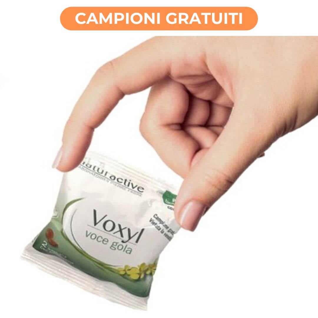 ricevi gratisi i campioni gratuiti Voxyl Voce Gola